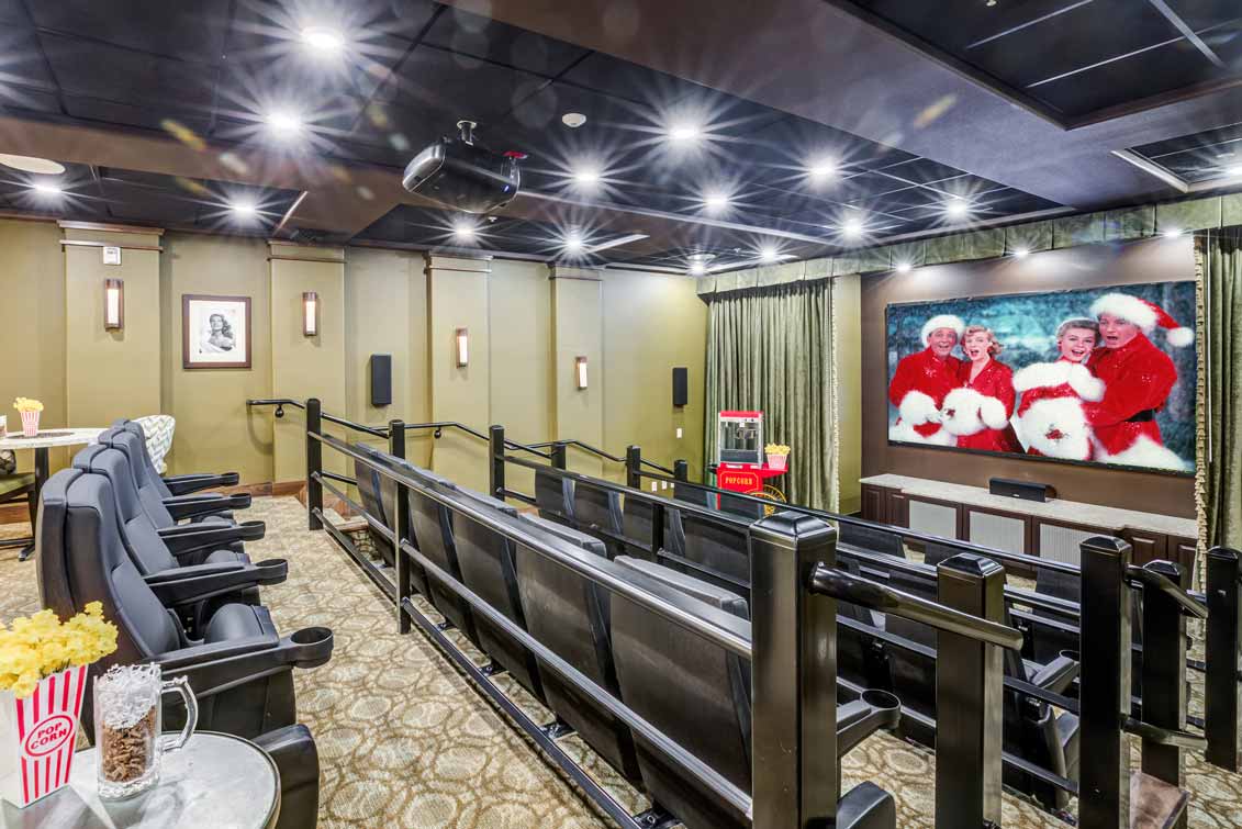 The theater room at The Savoy